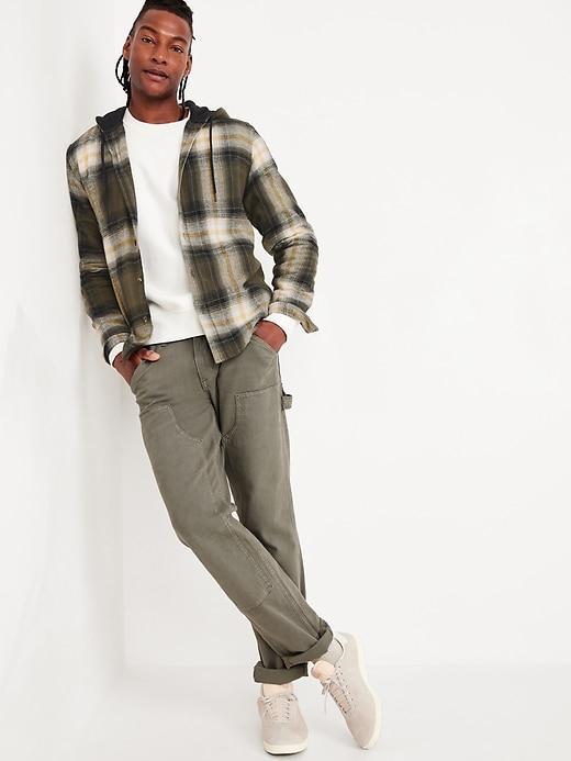 Hooded Flannel Shirt Product Image