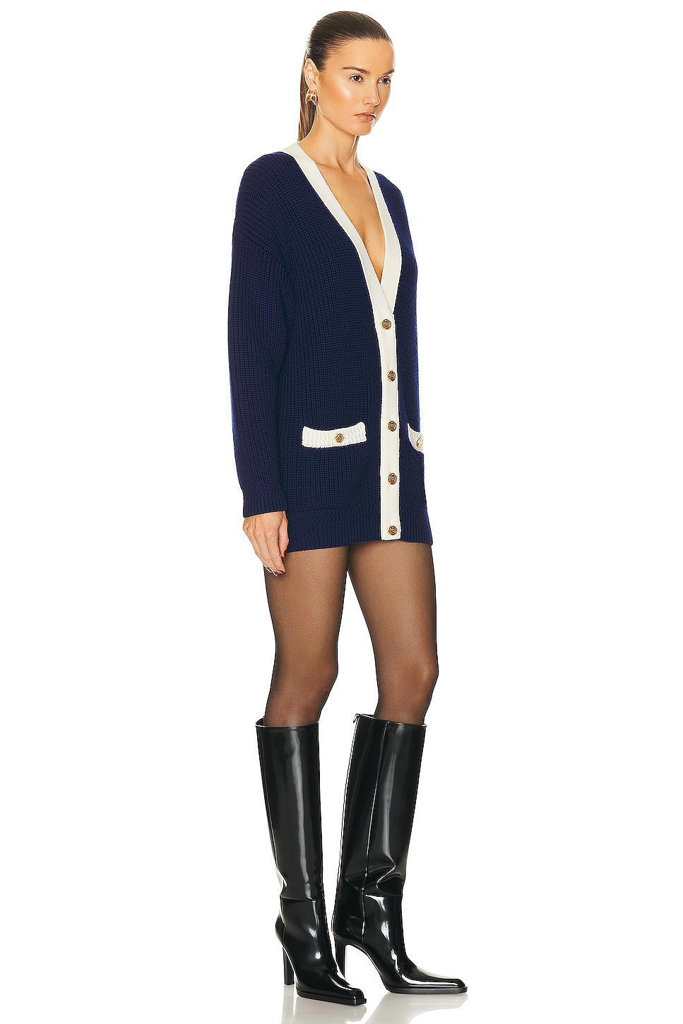 Bally Wool Cardigan in Marine - Navy. Size 40 (also in ). Product Image