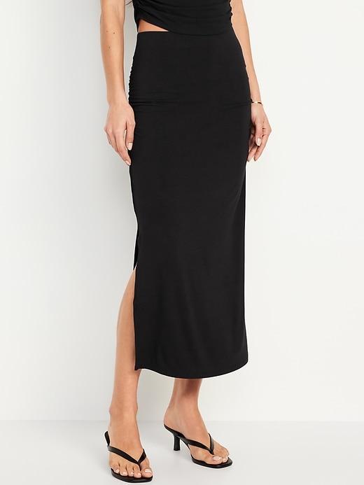 Ruched Maxi Skirt Product Image