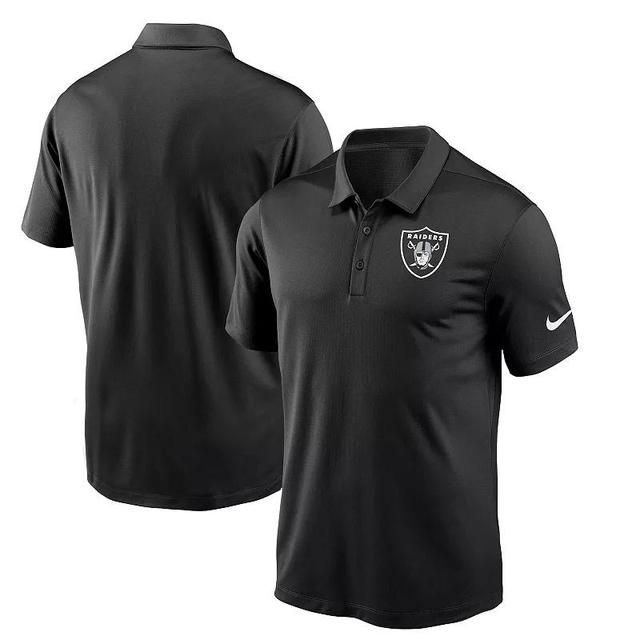 Mens Nike Black Las Vegas Raiders Fan Gear Franchise Heat-Sealed Graphic Team Polo Product Image