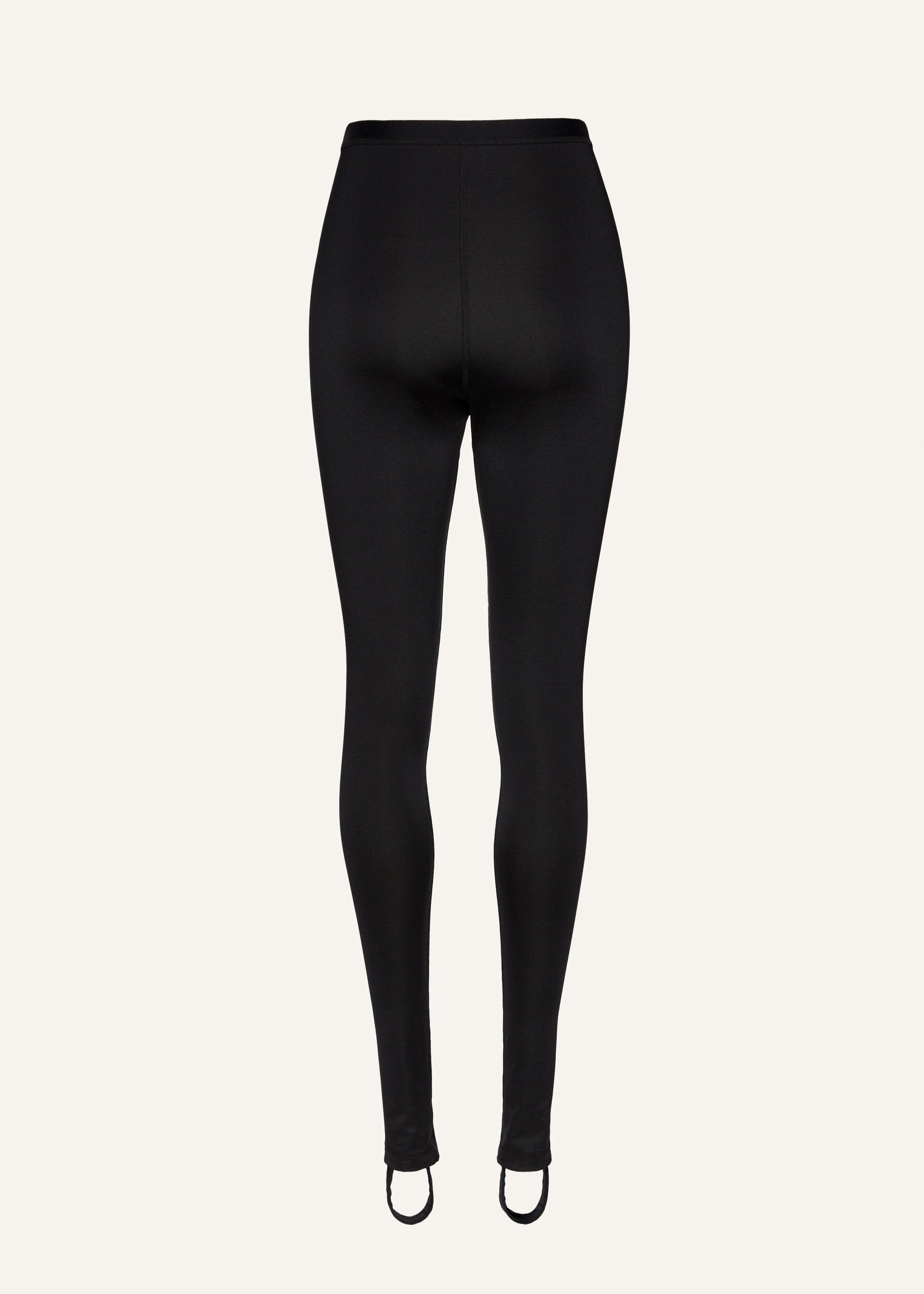 Slim stirrup leggings in black Product Image