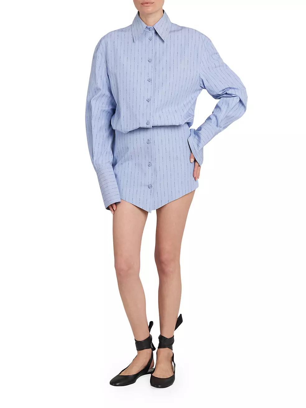 Layered Cotton Mini Shirtdress Product Image