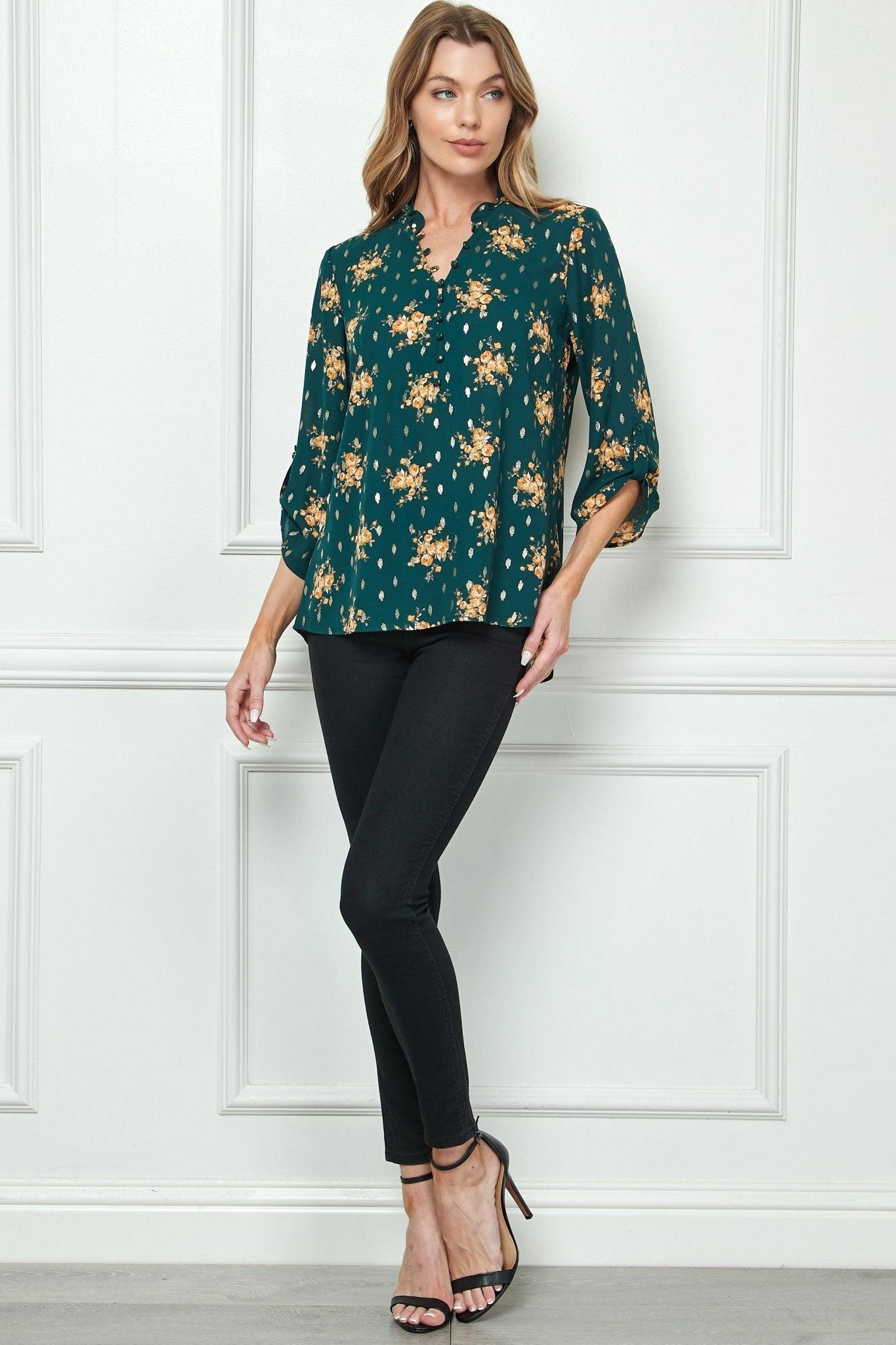 Hunter Blossom 3/4 Sleeve Popover Product Image