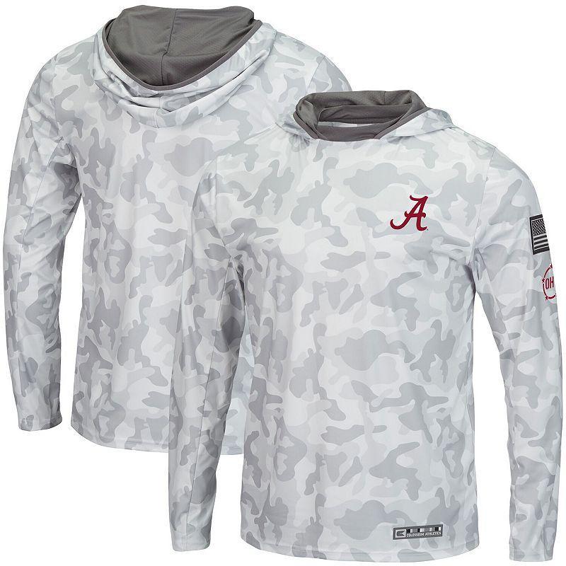 Mens Colosseum Arctic Camo Alabama Crimson Tide OHT Military Appreciation Long Sleeve Hoodie Top Product Image