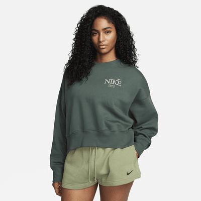 Womens Nike Sportswear Phoenix Fleece Oversized Cropped Crew-Neck Sweatshirt Product Image