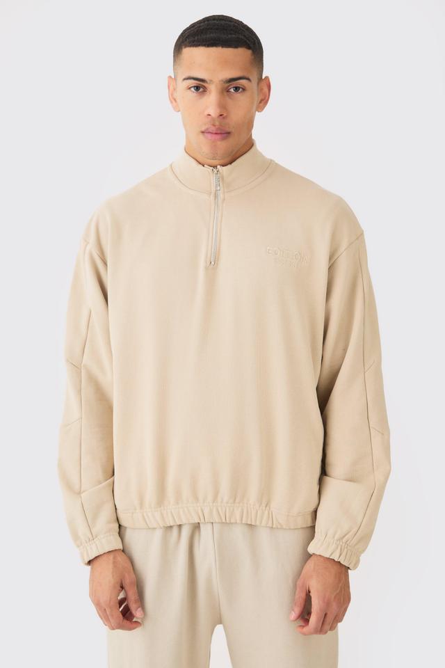 Oversized Boxy Heavyweight Funnel Neck Sweatshirt | boohooMAN USA Product Image