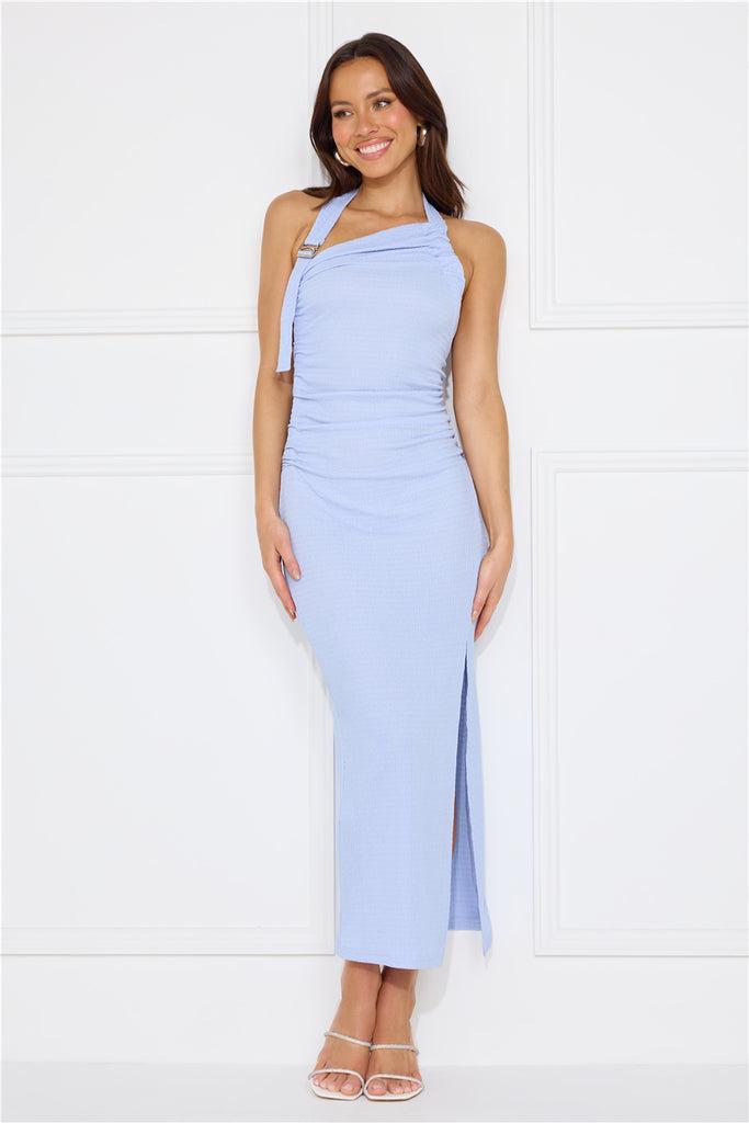 Songs Of The Sea Halter Midi Dress Blue Product Image