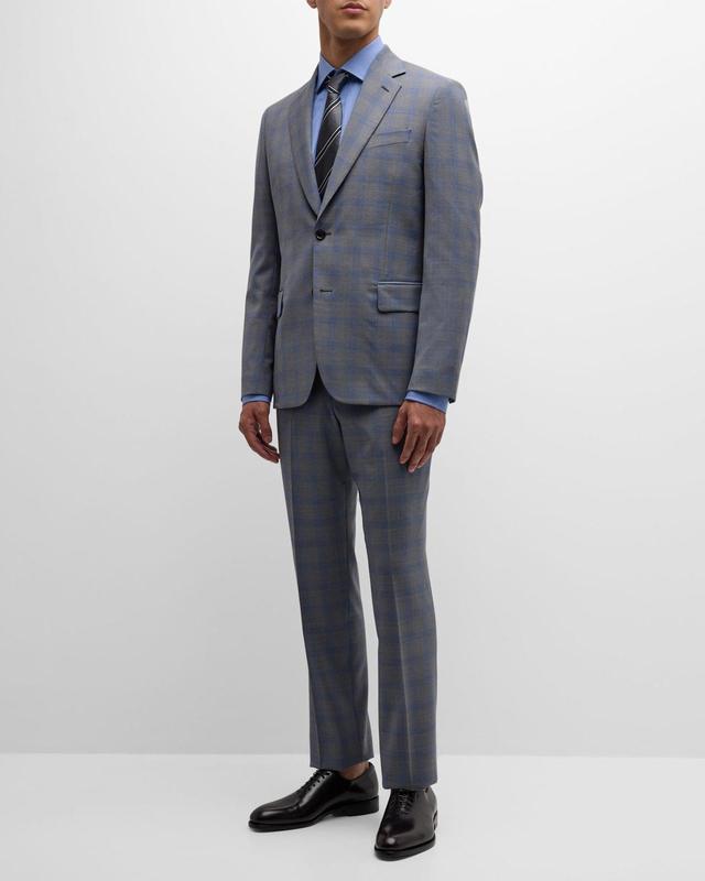 Mens Tailored Fit Check Suit Product Image