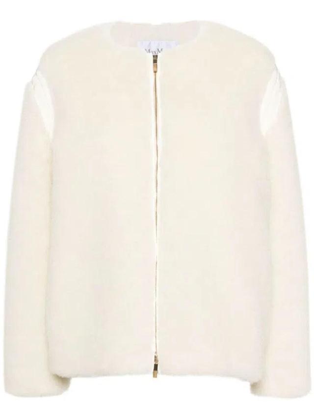 MAX MARA Wool Short Jacket In White Product Image