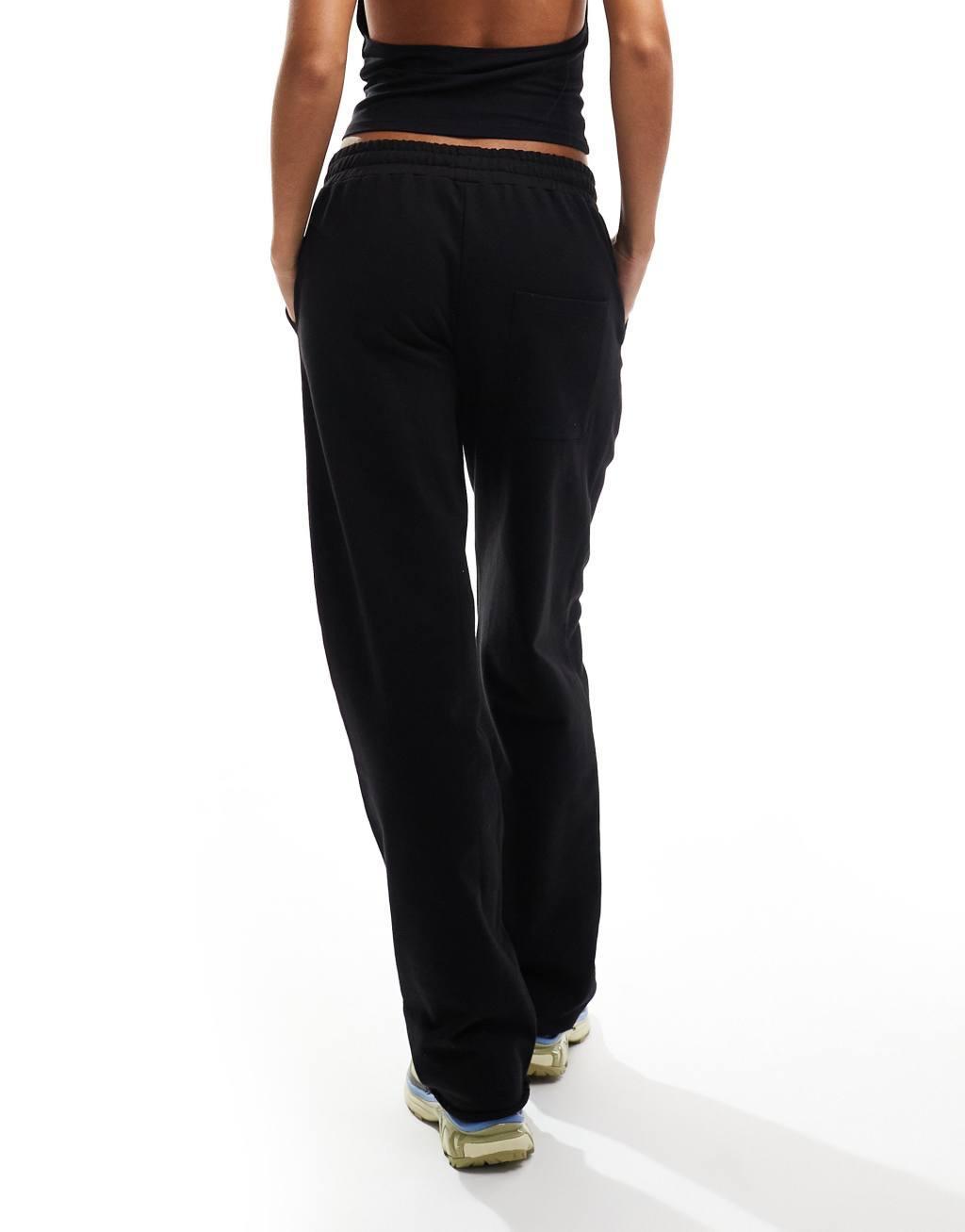 COLLUSION straight leg sweatpants in black Product Image