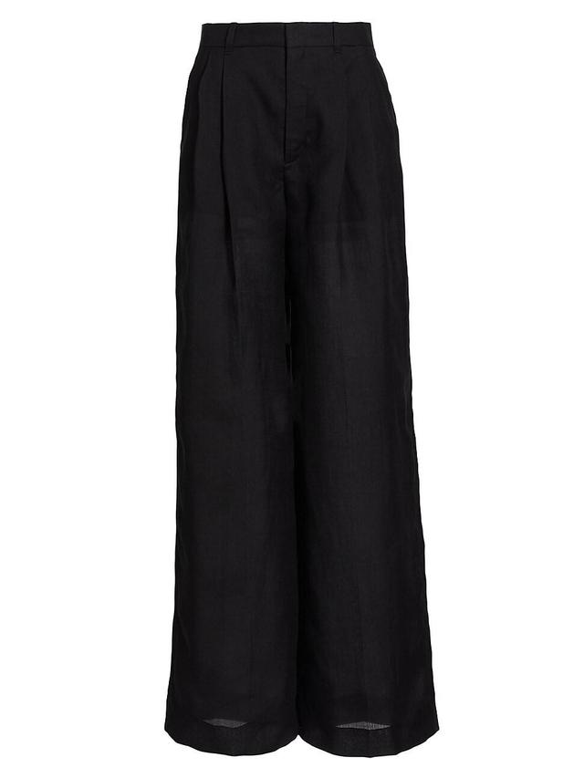 Womens Voile Wide-Leg Pants Product Image