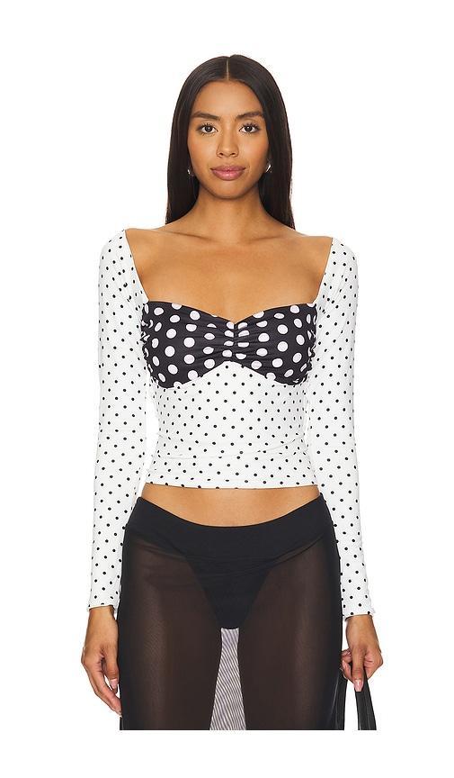 Polka Long Sleeve Top Product Image