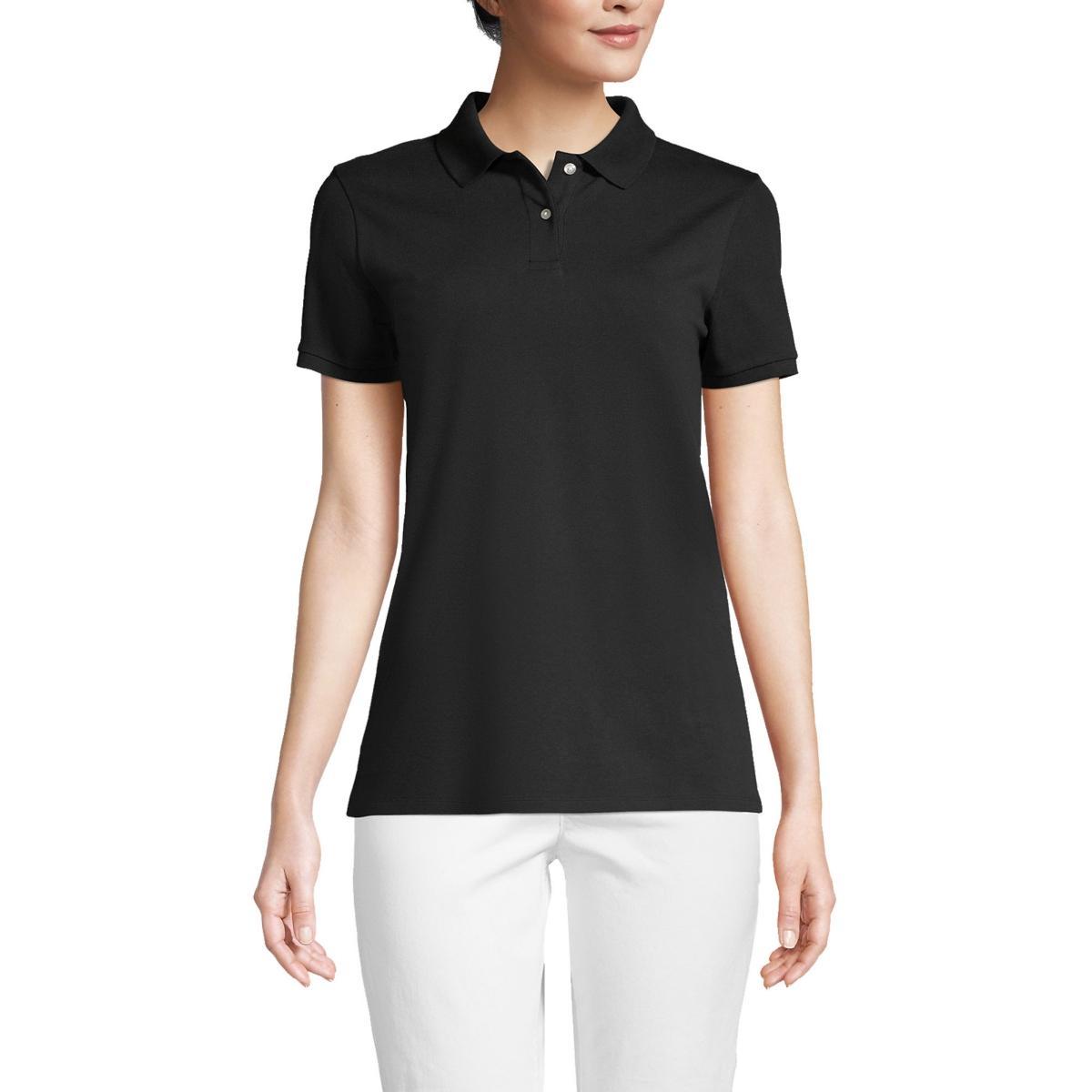 Petite Lands End Mesh Polo Shirt, Womens Product Image