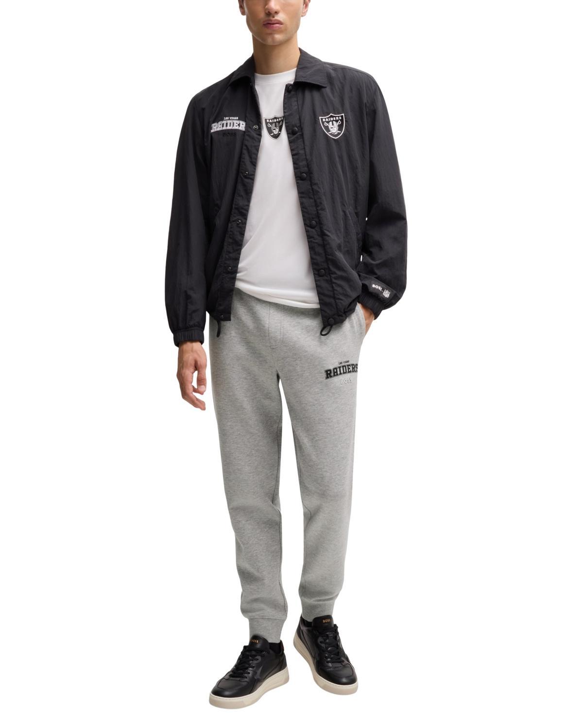 Boss X Nfl Men's Signature-tape Tracksuit Bottoms In Steelers Silver Product Image