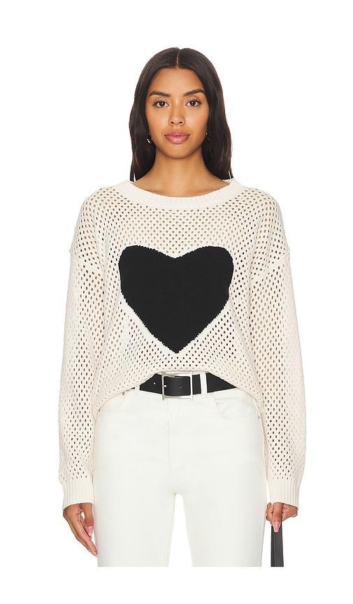 Dove Open Stitch Heart Crew Product Image