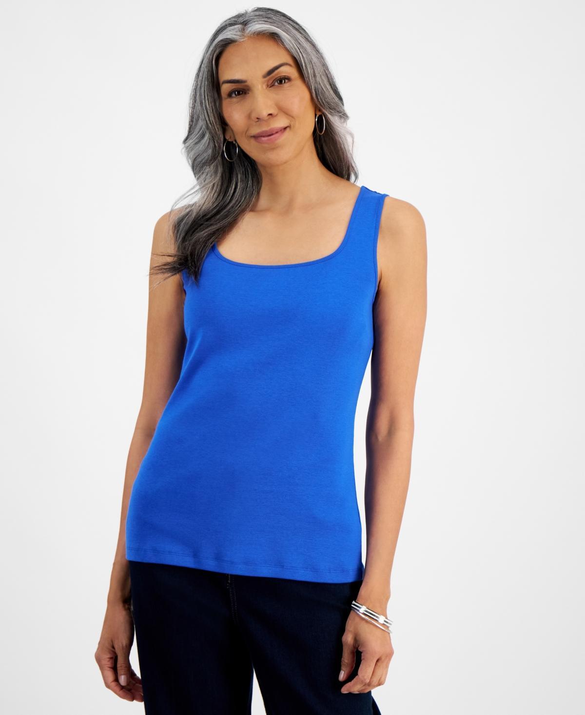 Women's Cotton Square-Neck Tank Top, Created for Macy's Product Image