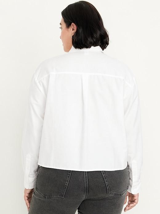 Button-Down Crop Shirt Product Image