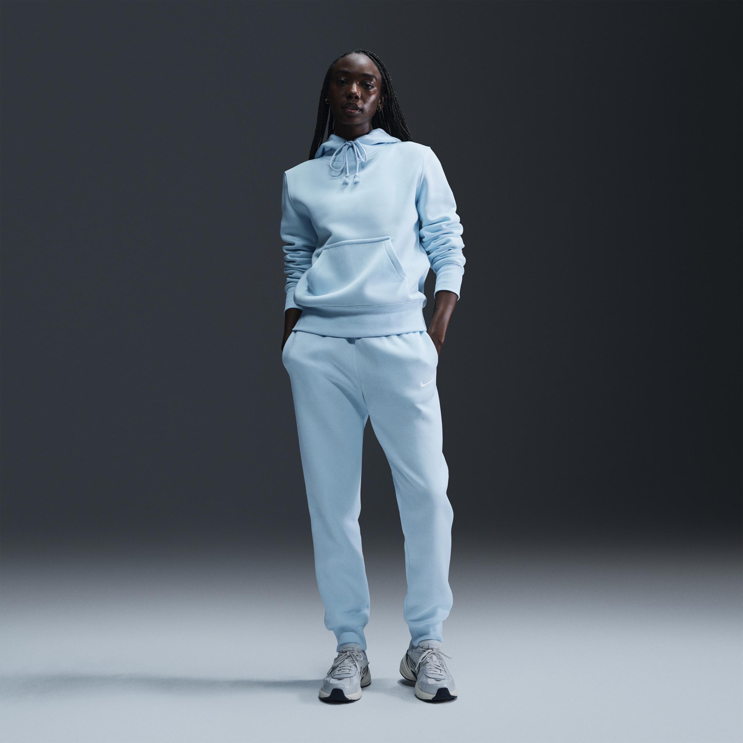 Nike Womens Nike NSW Phoenix Fleece MR Pants - Womens Sail/Glacier Blue product image