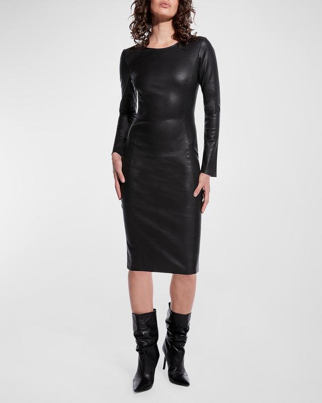 Womens Mrs. Smith Stretch Leather Dress Product Image