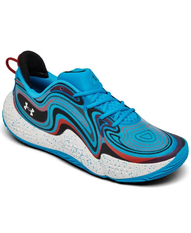 Under Armour Mens Spawn 6 Basketball Sneakers from Finish Line - Blue Product Image