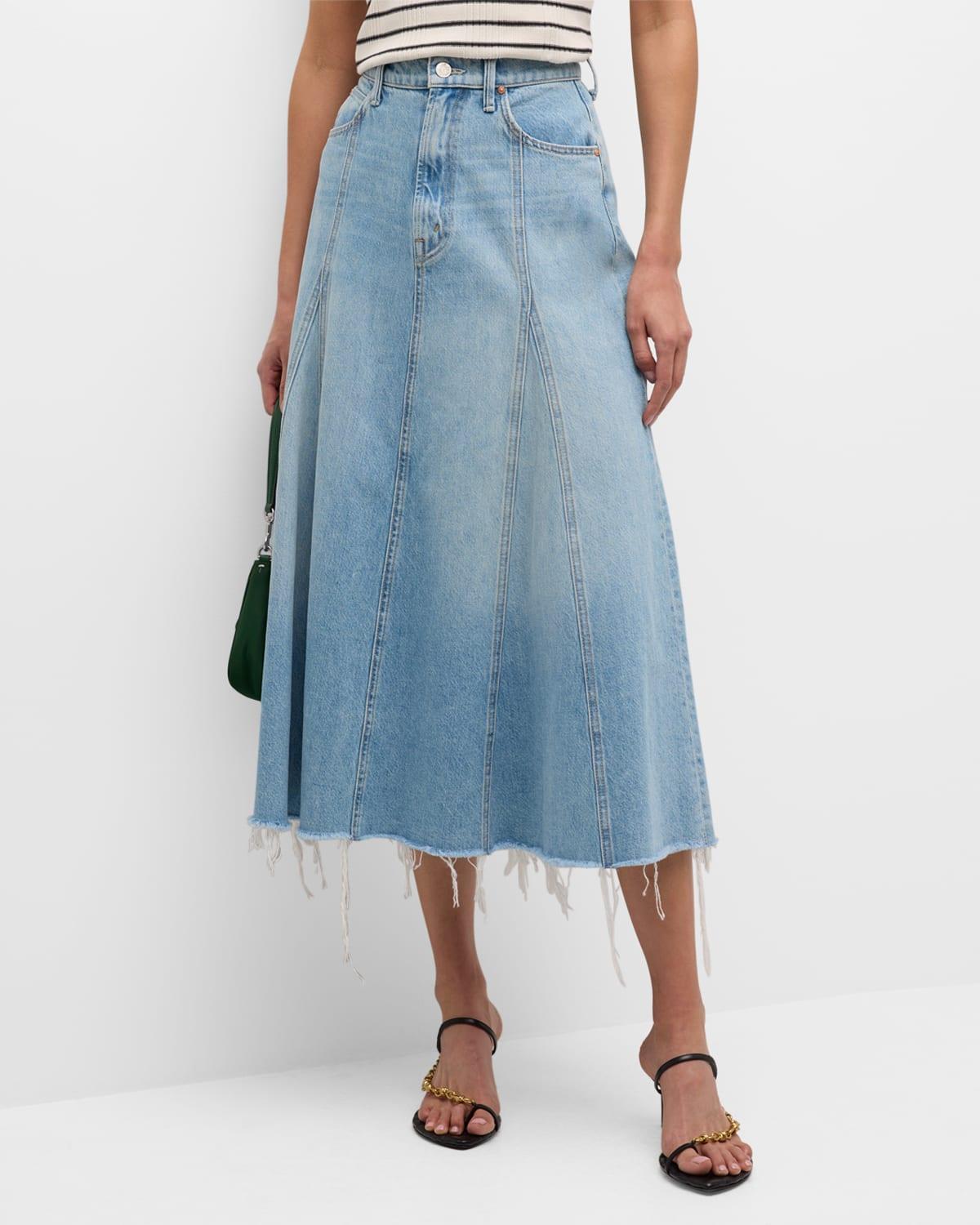 Mother The Full Swing Denim Maxi Skirt Product Image