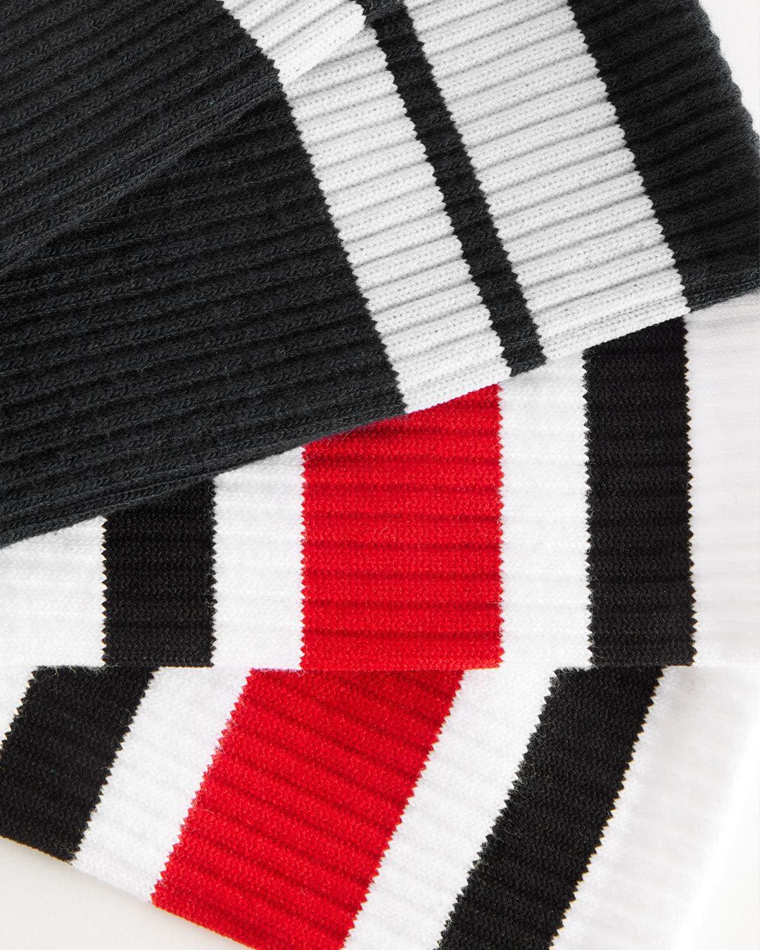 Comp Stripe Socks - Black & White Product Image