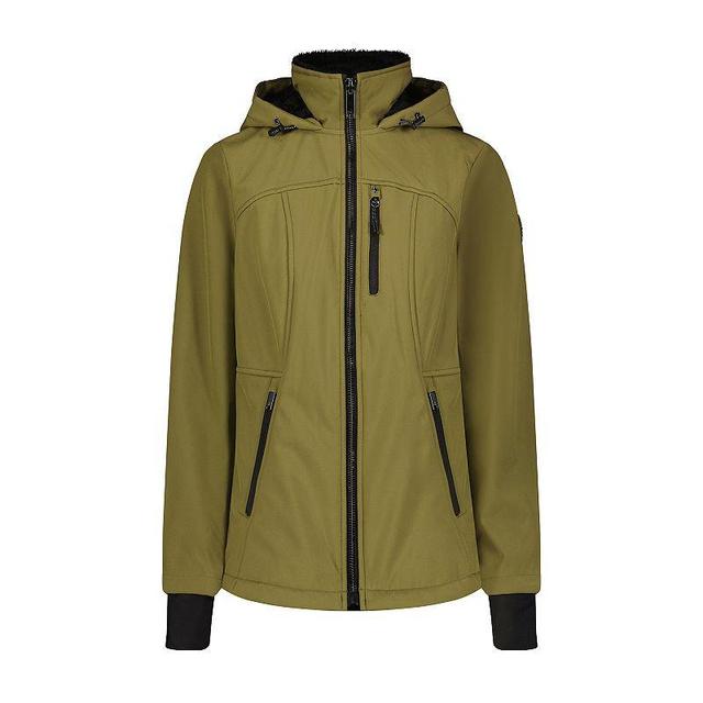 Womens Halitech Lightweight Fleece Lined Smooth Softshell Rain Jacket Green Product Image