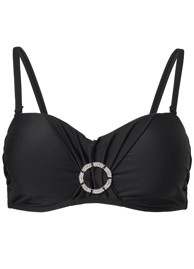 Bandeau Bling Bikini Top - Black Beauty Product Image