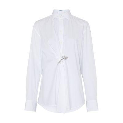 Shirt With Gathered Dress In White Product Image