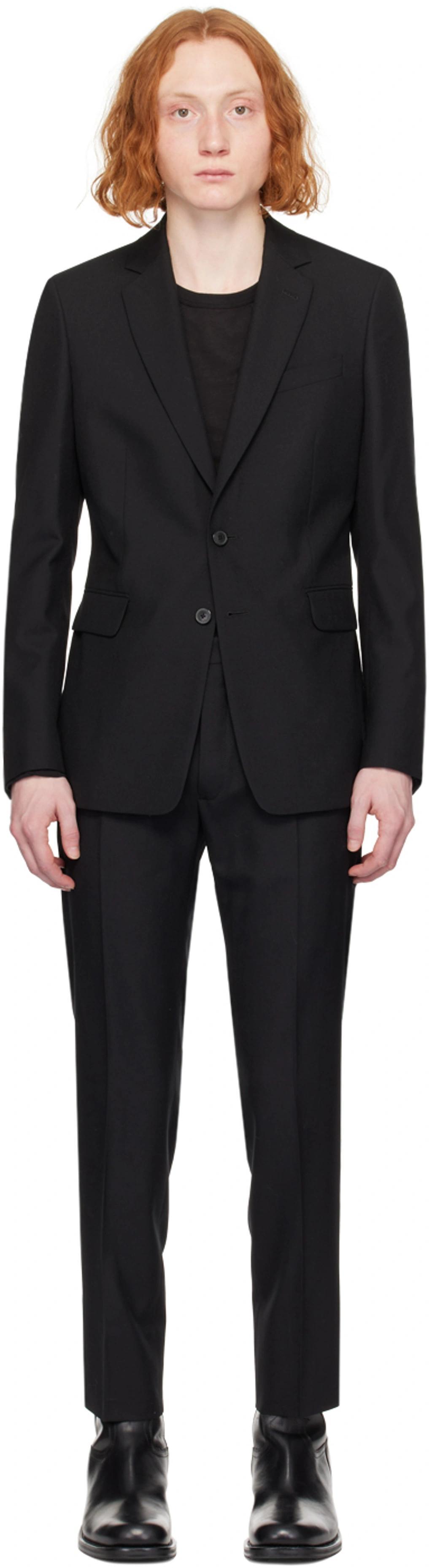 Black Slim Fit Suit In 900 Black Product Image