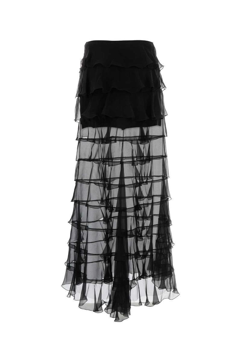 Chiffon Skirt In Black Product Image