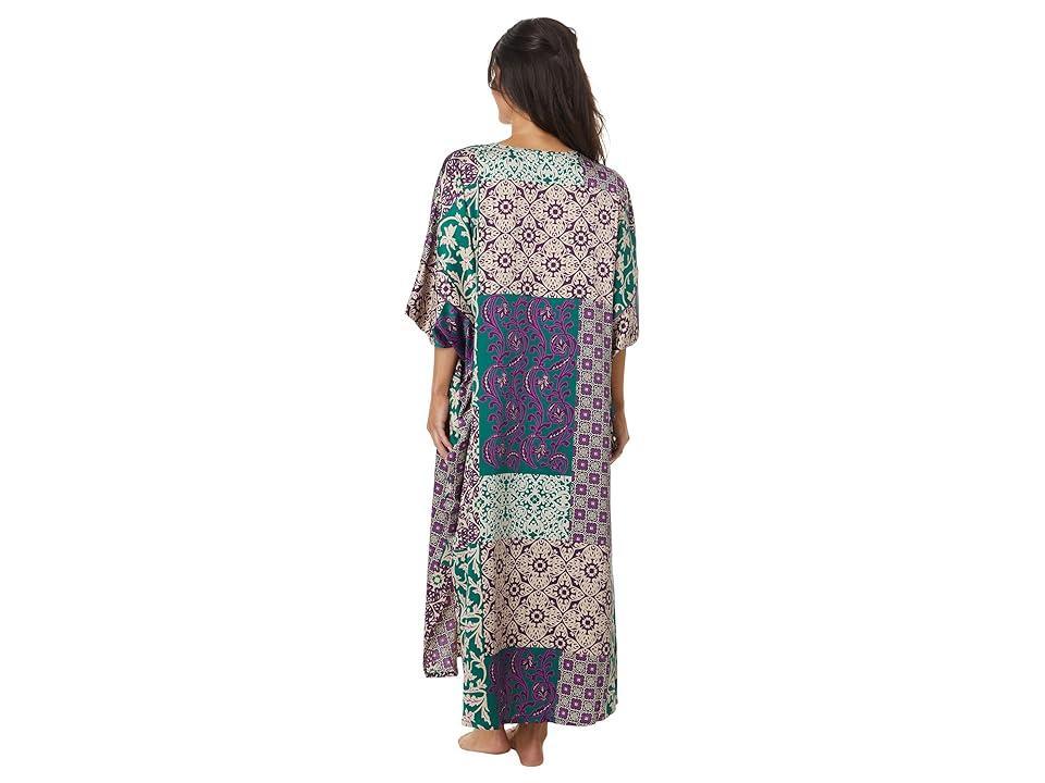 Natori Tapestry Zip Caftan Multi) Women's Pajama Sets Product Image