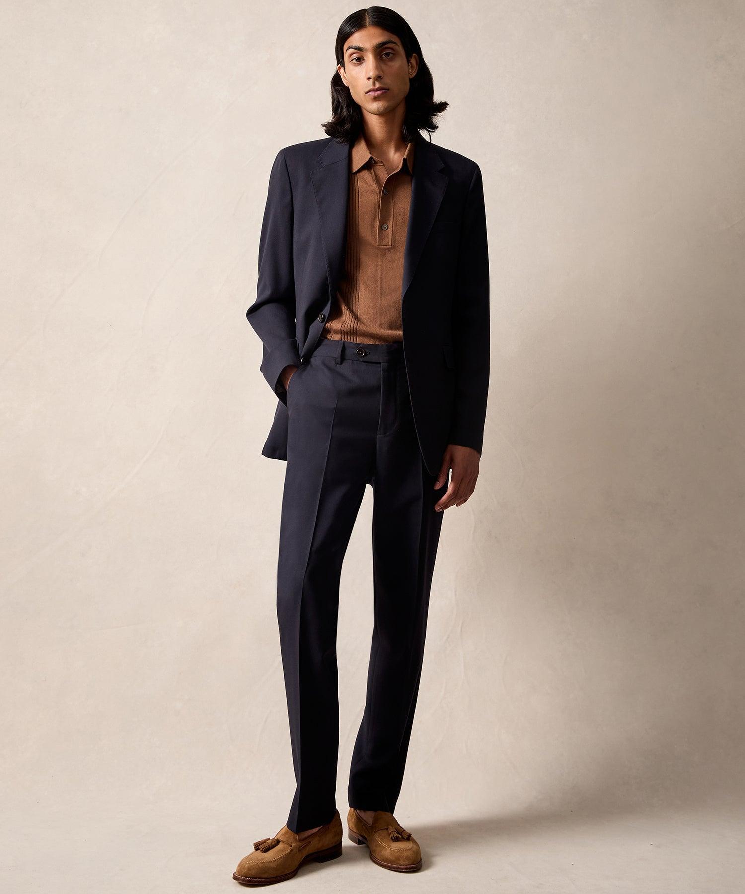 Italian Gabardine Sutton Trouser in Navy product image