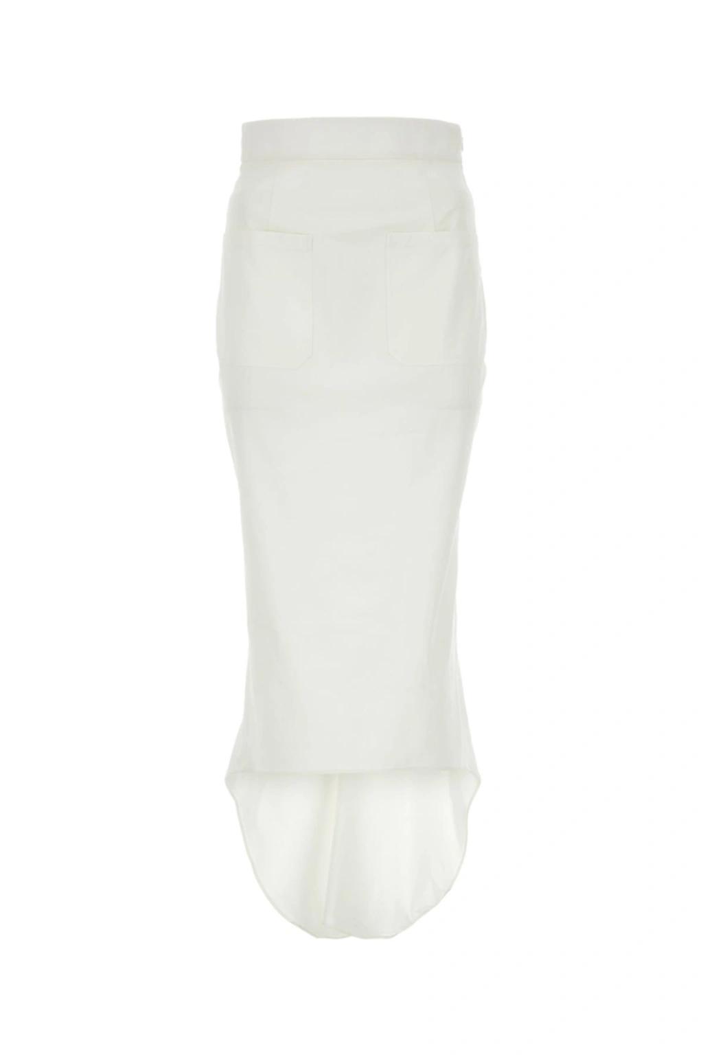 Midi With Pockets In White Product Image