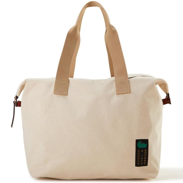 Dooney & Bourke Womens Canvas Carryall 50 Fabric Tote Bag in Natural Product Image