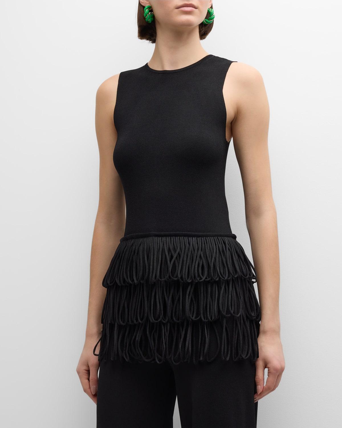 Hartland Sleeveless Fringe-Hem Top Product Image