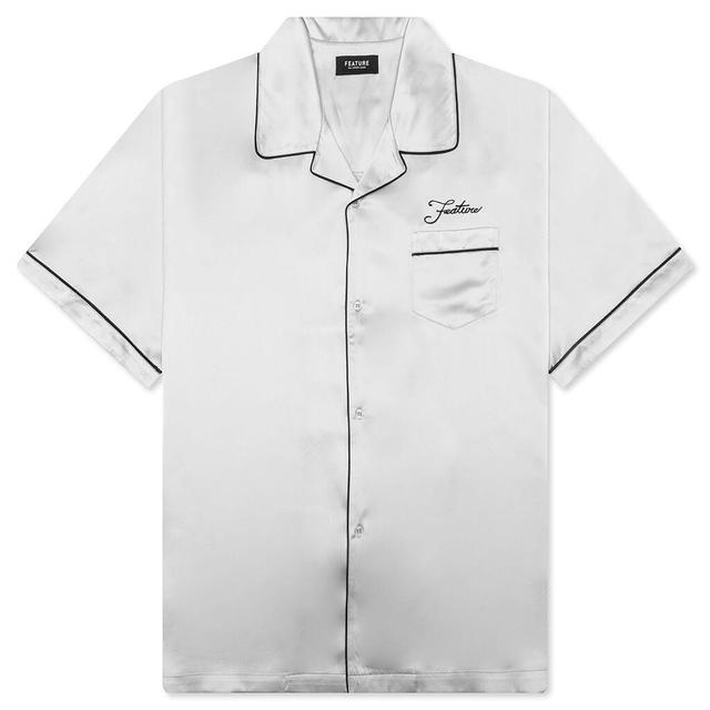 Baptiste Silk Shirt - Silver Male Product Image