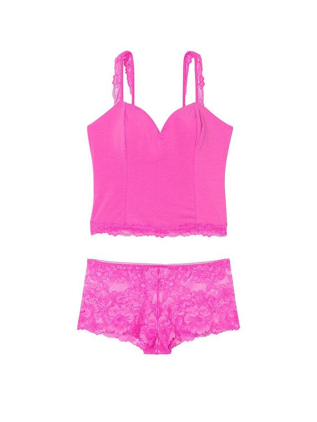 Modal & Lace Cropped Cami Set Product Image