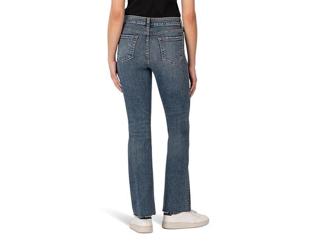 KUT from the Kloth Stella High-Rise Fab Ab Flare W/Raw Hem (Debonairly) Women's Jeans Product Image