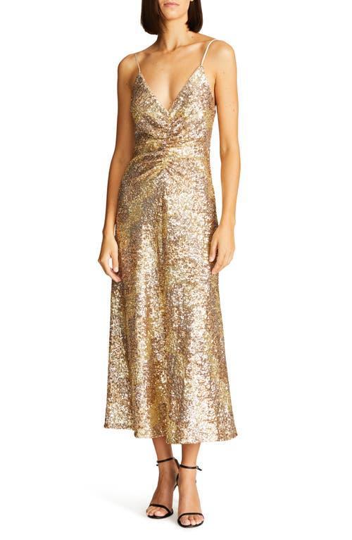 Womens Alesandra Sequined Fit & Flare Dress Product Image