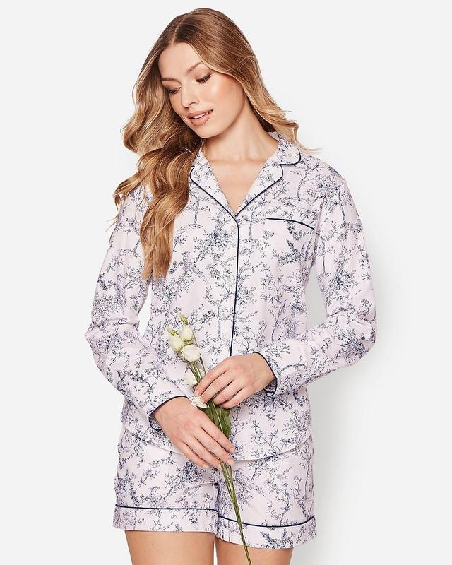 Petite Plume™ women's pajama set in timeless toile Product Image