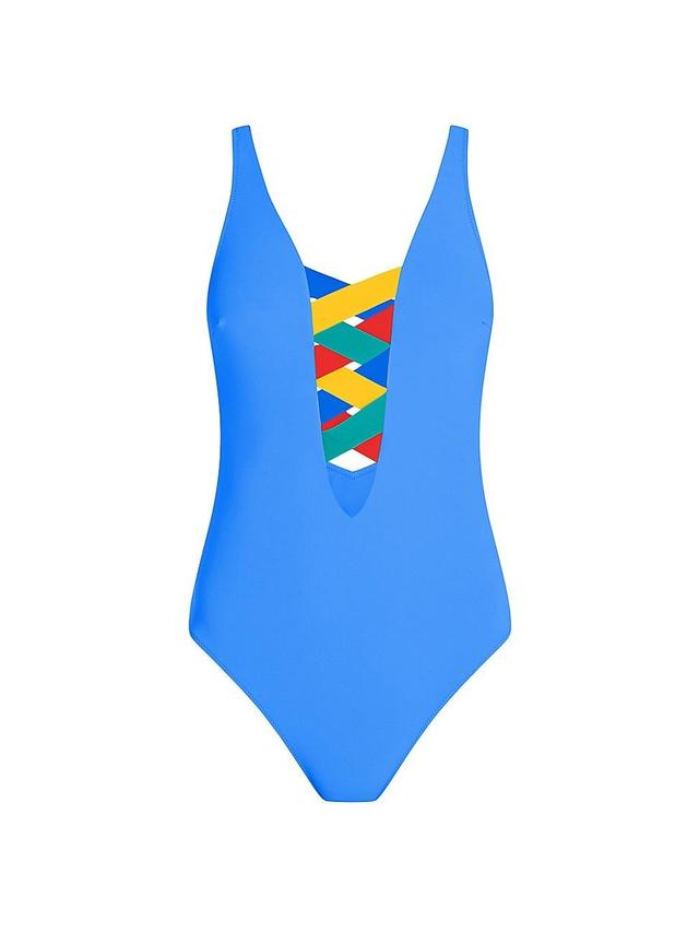 Womens St. Martin Lattice One-Piece Product Image