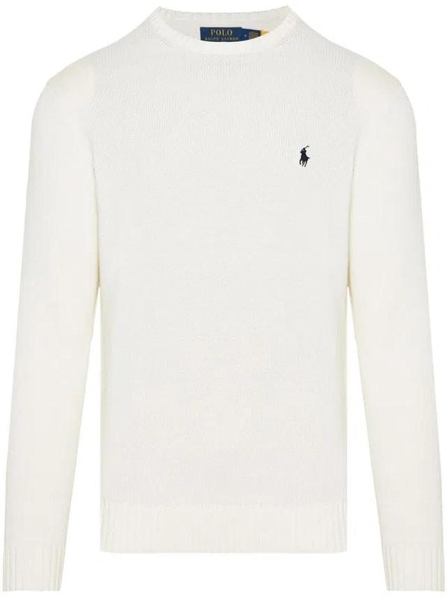 Polo Pony-embroidered Jumper In White Product Image