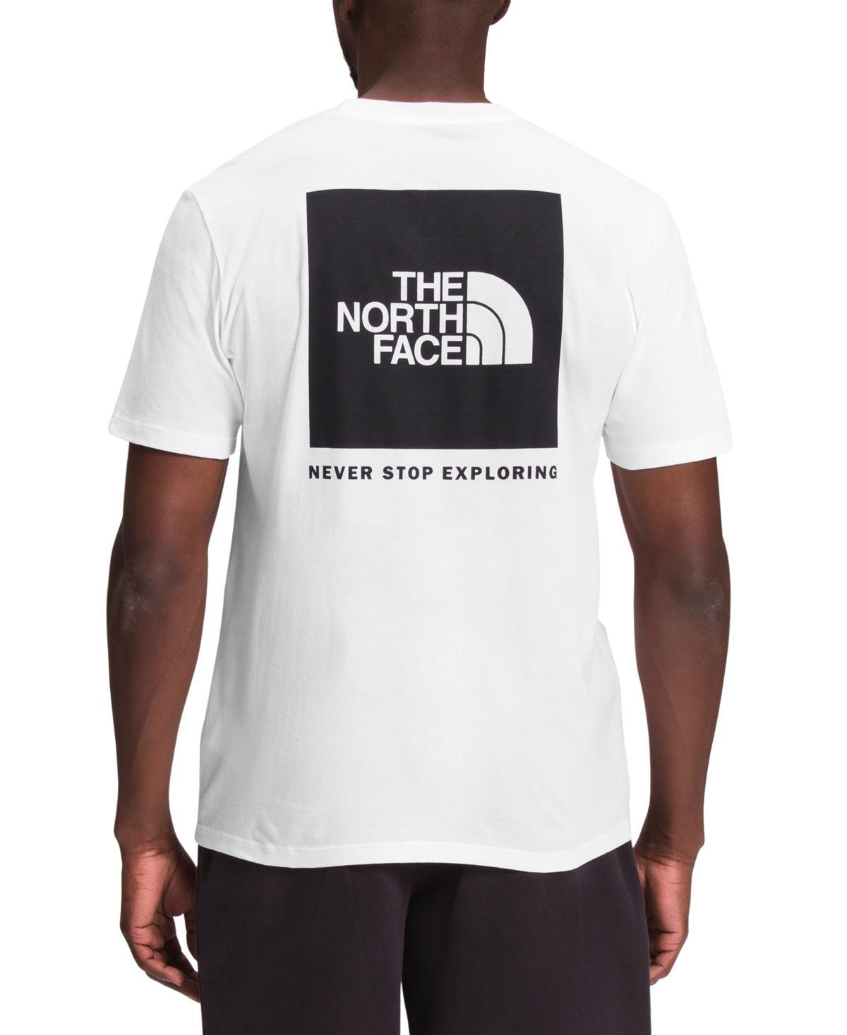 The North Face Mens Box Logo Crewneck Short-Sleeve T-Shirt - Gravel Product Image