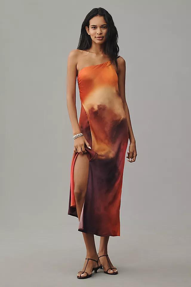 Bl-nk One-Shoulder Midi Slip Dress Product Image