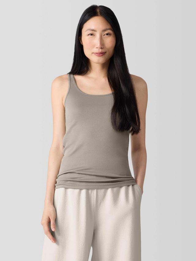 EILEEN FISHER Organic Cotton Stretch Rib Tankfemale Product Image