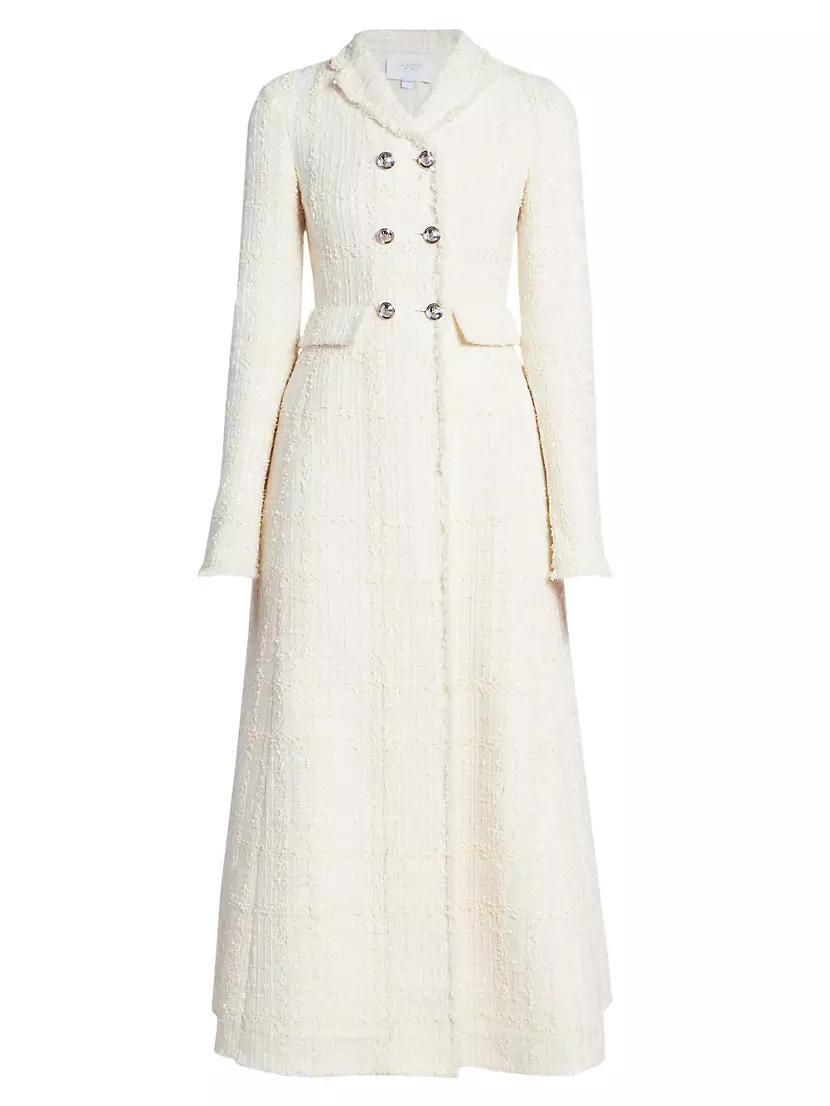 Double-Breasted Boucle A-Line Coat product image