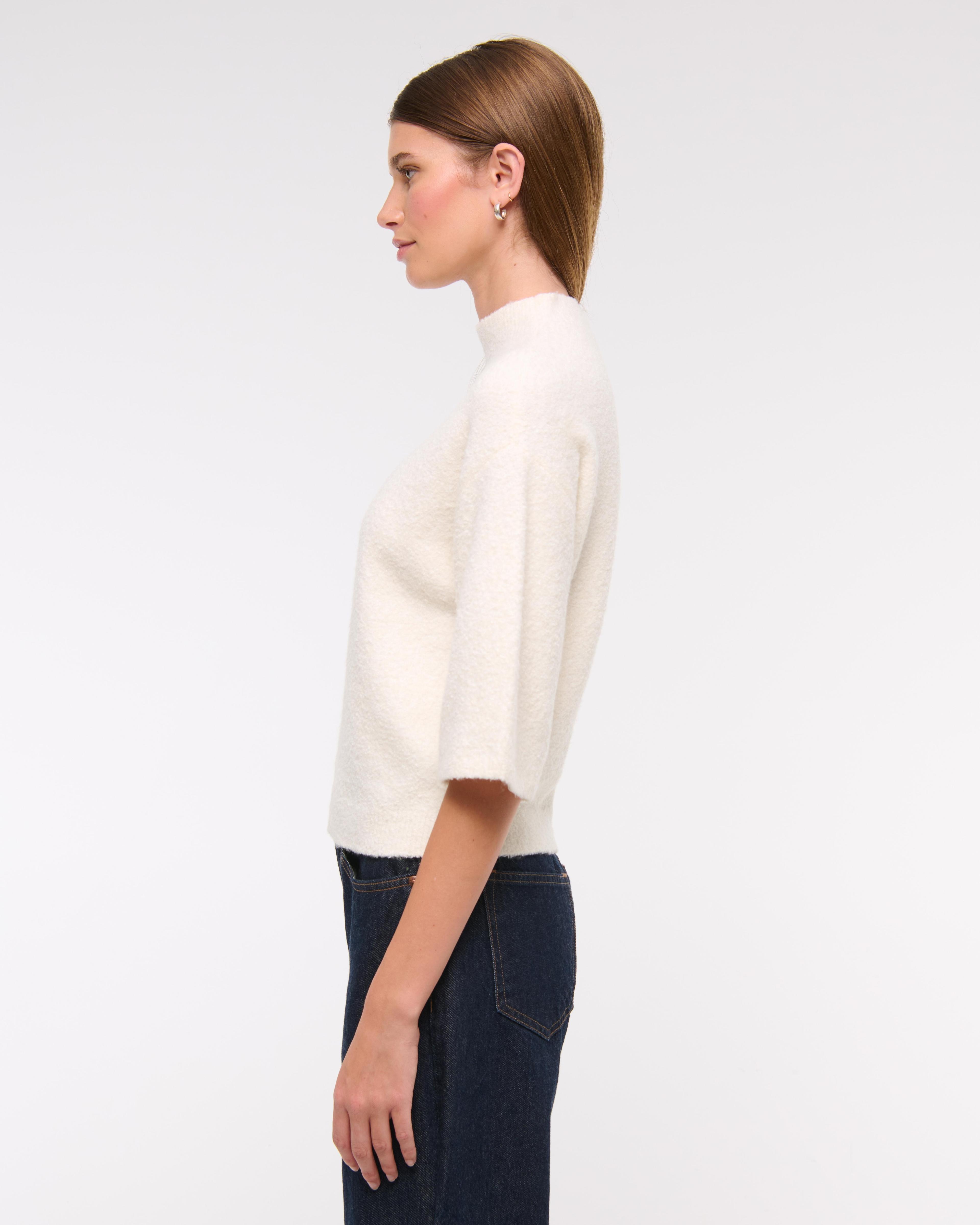 Boucle Mockneck Sweater Tee Product Image