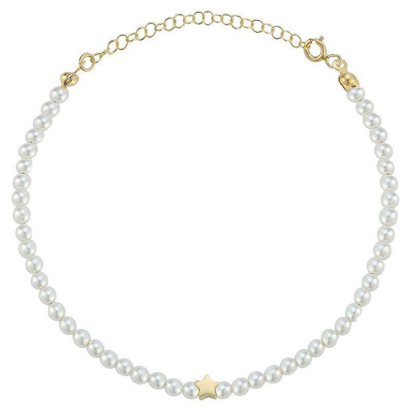 Sunkissed Sterling Sterling Silver Freshwater Cultured Pearl Star Bracelet, Womens Gold Product Image