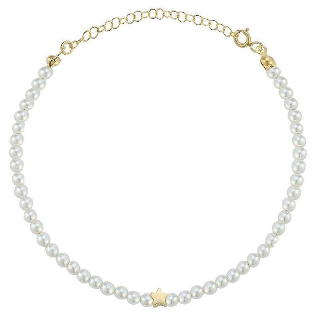 Sunkissed Sterling Sterling Silver Freshwater Cultured Pearl Star Bracelet, Womens Gold Tone Product Image